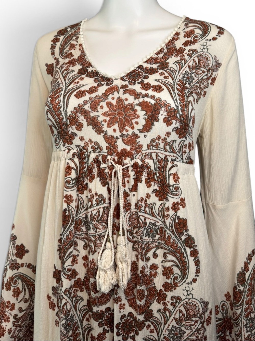 Xhilaration Bohemian Paisley Tunic Dress S Boho Mini